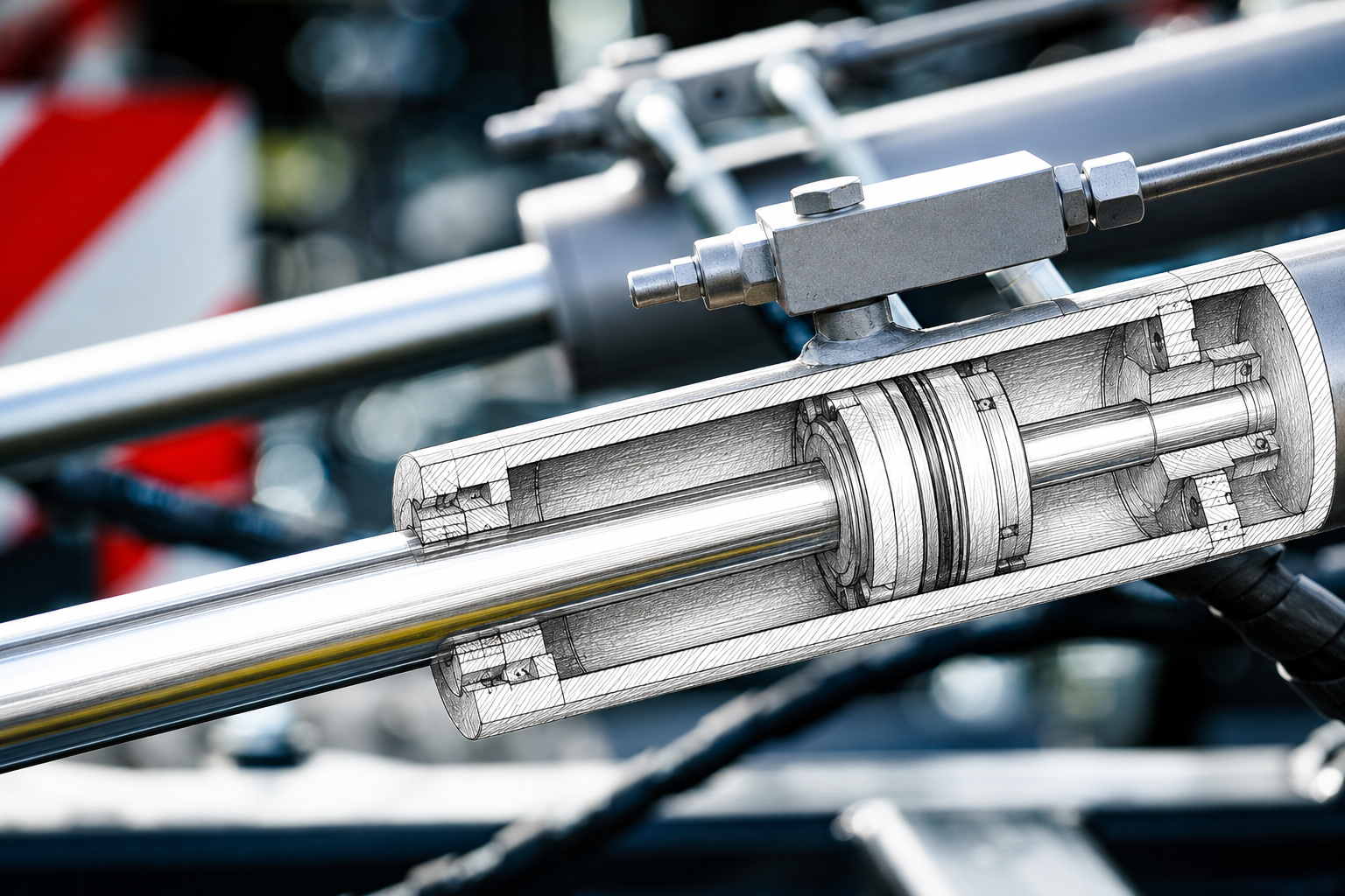 Querschnitt Hydraulikzylinder